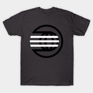 Black and White Spaceship Earth Logo T-Shirt